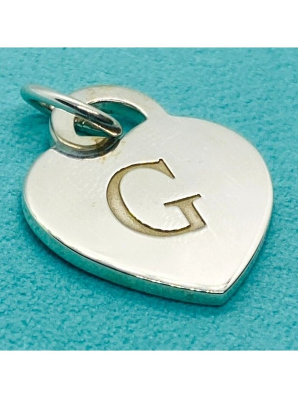 Tiffany & Co Sterling Silver 925 Letter G Initial Alphabet Heart